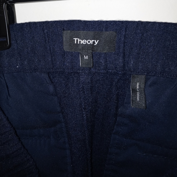 Theory Navy Blue Straight Leg Pull-On Pants - Picture 2 of 3